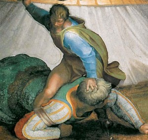 David en Goliath door Michelangelo
